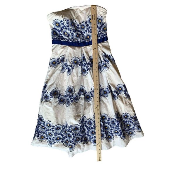 Anthropologie Moulinette Soeurs Forget Me Not Floral Strapless Dress Size 2 - Picture 5 of 9